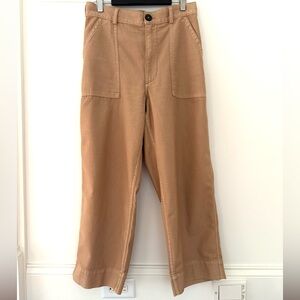 Abercrombie & Fitch Chinos Tan Wide-Leg Pants Women Straight Pant Cropped Size S
